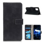 Crocodile Texture Leather Wallet Stand Cover for Motorola Moto G9 Plus – Black