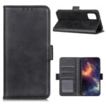 Magnetic Closure Leather Wallet Stand Case Shell for Motorola Moto G9 Plus – Black