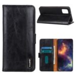 PU Leather Wallet Stand Cell Phone Case for Motorola Moto G9 Plus – Black