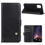 Magnetic Clasp PU Leather Wallet Stand Cell Phone Case for Motorola Moto G9 Plus – Black