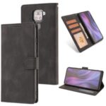 Classic Style Leather Wallet Stand Phone Cover Case for Xiaomi Redmi Note 9 – Black