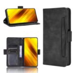 Wallet Stand Flip Leather Protective Case for Xiaomi Poco X3/Poco X3 NFC – Black