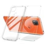 Transparent TPU Soft Phone Cover for Xiaomi Redmi 9C with Tempered Glass Screen Film