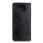 Auto-absorbed Crazy Horse Skin Leather Cover for Xiaomi Poco X3 NFC – Black