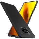 Jazz Series Twill Texture Soft TPU Protective Shell for Xiaomi Poco X3 NFC – Black