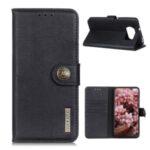 KHAZNEH Leather Cover for Xiaomi Poco X3 NFC Wallet Stand Cell Phone Case – Black