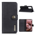 KHAZNEH Wallet Stand Flip Leather Cover for Xiaomi Mi 10T 5G/10T Pro 5G Phone Shell – Black
