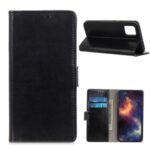Crazy Horse Texture Wallet Stand Leather Casing for Xiaomi Mi 10T 5G / Mi 10T Pro 5G – Black