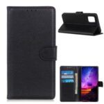 Litchi Texture Wallet Stand Leather Protective Case for Xiaomi Mi 10T 5G / Mi 10T Pro 5G – Black