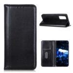 Auto-absorbed Split Leather Shell Cover for Xiaomi Mi 10T 5G/Mi 10T Pro 5G – Black