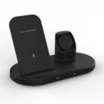 W55 Three-in-one Wireless Charger Station Dock for Mobile Phones Watch Airpods
