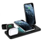 15W Multi-function 6 in 1 Fast Charging Wireless Charger – Black
