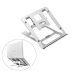 Aluminum Alloy Folding Lifting Cooling Laptop Computer Bracket – White