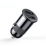 JOYROOM C-A06 3.1A Dual-Port Smart Car Charger Mini Phone Charger with LED Light for iPhone Samsung Huawei HTC Etc – Black