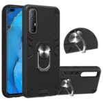 Detachable 2-in-1 PC + TPU Shell with Rotating Kickstand for Oppo Reno3 Pro – Black