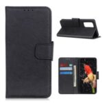 Litchi Texture PU Leather Wallet Cell Phone Flip Cover for Realme X7 – Black