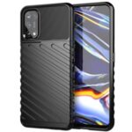 Thunder Series Twill Texture Soft TPU Case Mobile Shell for Realme 7 Pro – Black