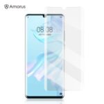 AMORUS for Huawei P30 Pro [UV Light Irradiation] UV Film 3D Curved Tempered Glass Screen Protector