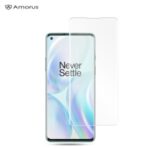 AMORUS Curved Edges Screen Protector for OnePlus 8 Tempered Glass Complete Covering UV Liquid Film