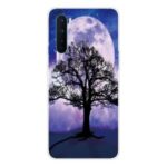 Pattern Printing Case for OnePlus Nord Soft TPU Phone Shell – Tree and Moon