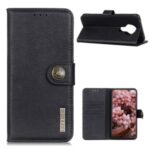KHAZNEH Leather Wallet Stand Case for Nokia 3.4 – Black