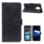 Crocodile Texture Leather Wallet Case for Nokia 3.4 – Black