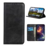 Auto-absorbed Split Leather Wallet Case for Nokia 3.4 – Black