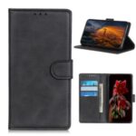 PU Leather Matte Skin Stand Wallet Phone Cover for Nokia 3.4 – Black