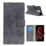 Retro Style Leather Wallet Stand Case for Nokia 2.4 Phone Cover – Grey