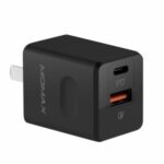 MOMAX 20W PD Fast Charging + QC3.0 USB Dual Port Wall Charger Adapter for iPhone 12 mini/12/12 Pro/12 Pro Max – Black