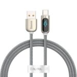 BASEUS Power Display Fast Charging Data Cable USB to Type-C 5A [1m] – Silver