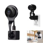 360° Swivel Wall Mount Bracket Holder for Nest Cam Indoor Camera Accessories AC Outlet Mount – Black