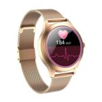 KW10Pro Female Smart Watch Heat Rate Blood Pressure Oxygen Monitoring Fitness Tracker Waterproof Women Smart Watch – Gold