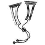 Stainless Steel Watch Band Jewelry Bracelet for Apple Watch Series 6 SE 5 4 40mm / Series 3 2 1 38mm – Black / White
