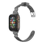 Glitter Powder Soft TPU Replacement Watch Band with Frame for Apple Watch Series 6 SE 5 4 44mm / Series 3 2 1 42mm – Black