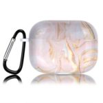 Water Transfer Printing Marble Pattern PC Case for Apple AirPods Pro – Style A