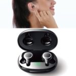 JOYROOM JR-T12 Bluetooth 5.0 Smart Wireless Earphones Headphones with Charging Box – Black