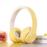 P68 Macaron Style Bluetooth 5.0 Foldable Wireless Over-ear Headset Headphone Earphone – Yellow
