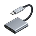 MCDODO CA-7550 Type-C to Dual Type-C Ports Digital Audio Adapter Cable Converter – Grey