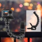 Clamp Mount with Flexible Adjustable Gooseneck for GoPro Hero 8 7 6 5 Sjcam Yi 4K Action Camera Tripod Accessory