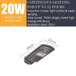 20W/40W/60W Solar Wall Street Light Motion Sensor Waterproof Outdoor Garden Lamp – As Shown//20W