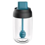 250ml Kitchen Supplies Glass Seasoning Bottle with Spoon Salt Storage Box Spice Jar – Blue Honey Jar