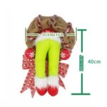 Xmas Christmas Thief Doll Stole Christmas Burlap Wreath Santa Claus Decoration – S
