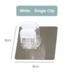 Broom Mop Holder Wall Mount Storage Cleaning Tools Organizer Rack Hanging Shelf – White//Single Clip