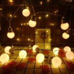 Hanging LED Light String Lamp Bulb for Home Yard Christmas Party Decoration – Warm White//1.5 meters with 10 lights